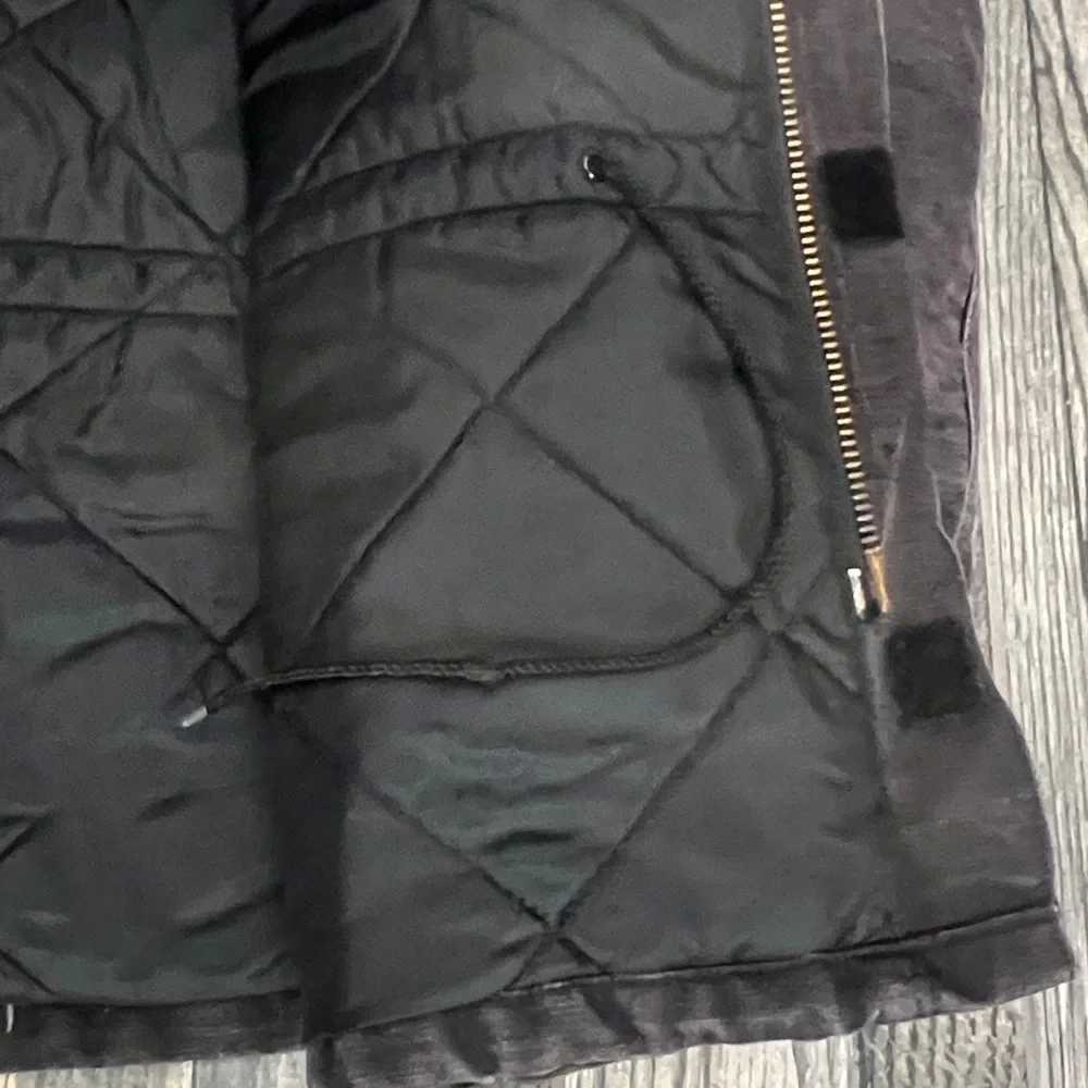 🔥🔥 Vintage CARHARTT Quilted Lined Black Canvas Work Arctic Chore Jacket 2XL‎